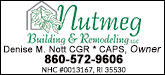 Nutmeg Building & Remodeling LLC Sponsorship Banner